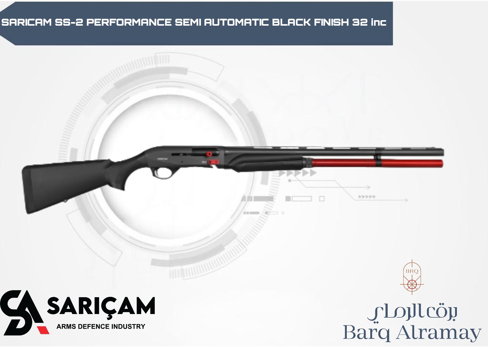 SARICAM SS-2 PERFORMANCE SEMI AUTOMATIC BLACK FINISH 32 inc