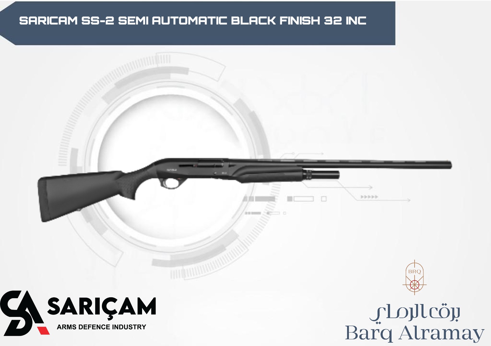 SARICAM SS-2 SEMI AUTOMATIC BLACK FINISH 32 INC