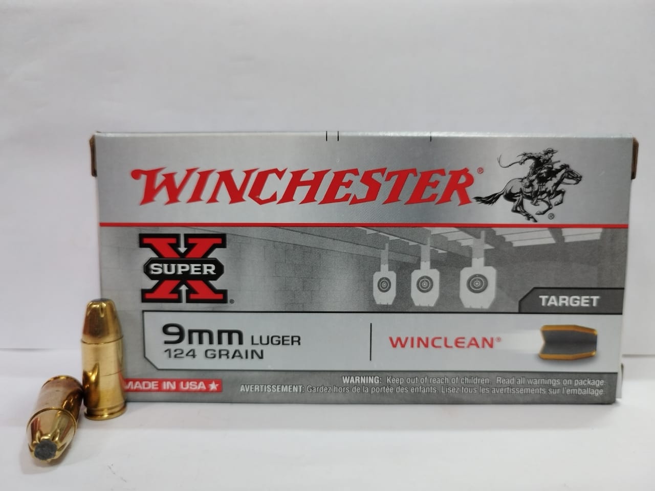 WINCHESTER- 9mm LUGER (124 grain) WINCLEAN TARGET
