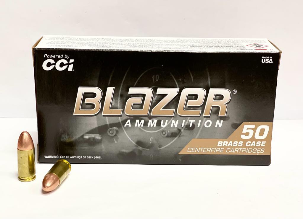 ذخيرة  Blazer  عيار 9 mm  من شركة cci الأمريكية (بوزن 115 جرين) العلبة (50 ) طلقة