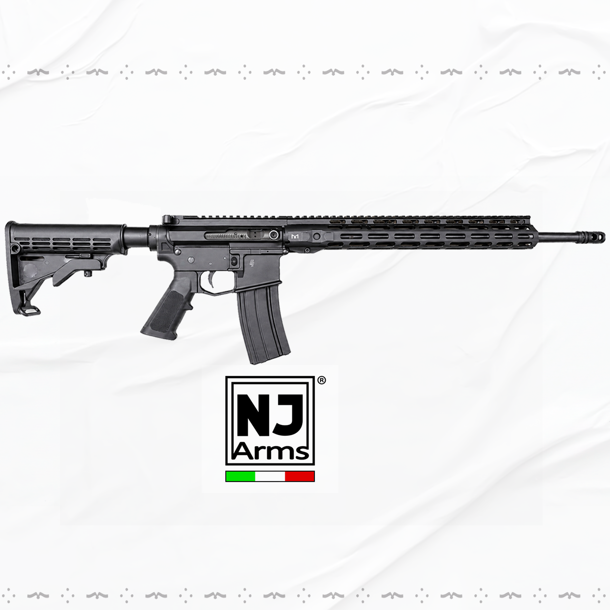 تلقيم يمين  NJ Arms AR15 - M-lock 223- "20wylde straight pull- Right Side Black    