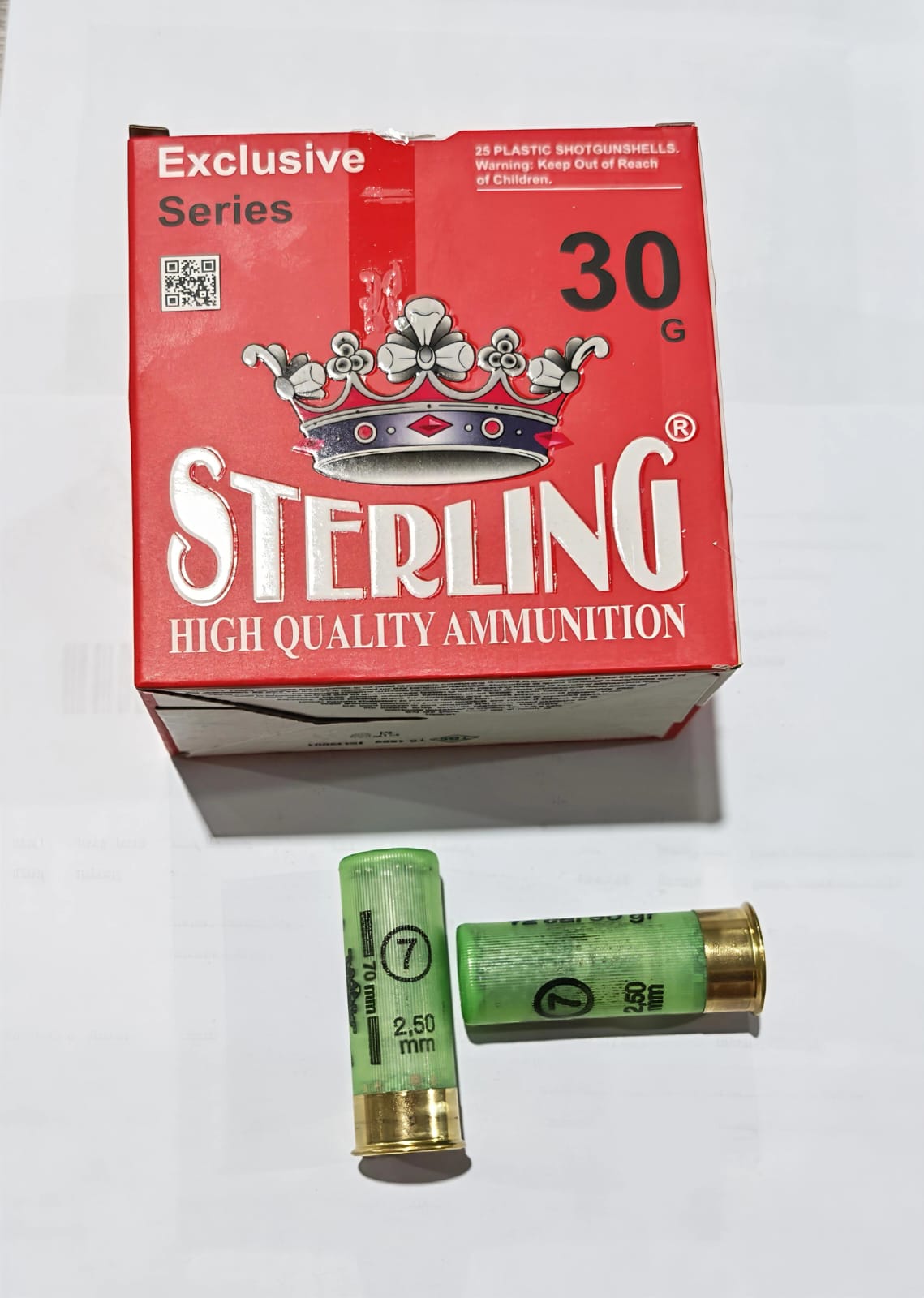 STERLING SHOTGUN AMMO 12GA 30/7