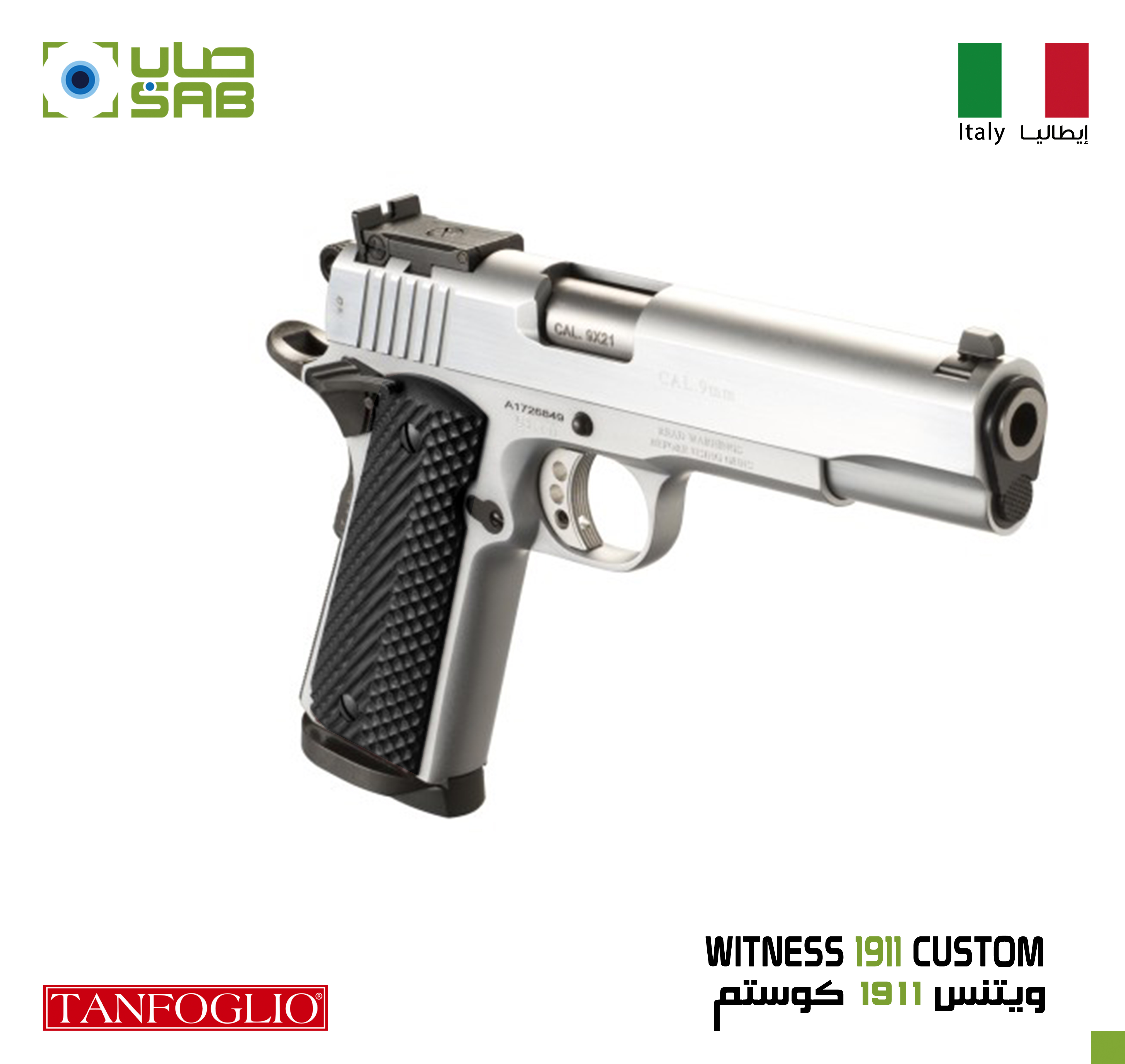  9mm - Tanfoglio - FT 1911 CUSTOM SILVER